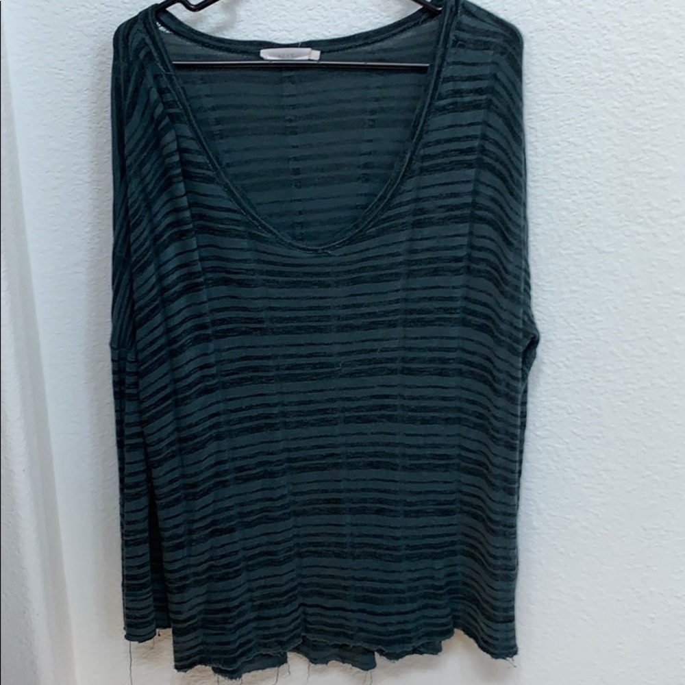 Teal and black light weight sweater